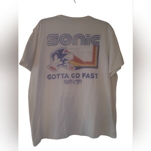Old Navy White Sonic Graphic Tee XXL